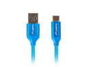 Lanberg USB Type-C to USB Type-A 2.0 Cable Blue QC 3.0 Premium, 1.8 m | CA-USBO-22CU-0018-BL | USB Type-C to USB Type-A