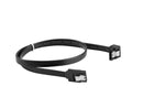 Lanberg SATA Data III (6GB/s) Cable 50CM Angled Metal Clips | CA-SASA-13CU-0050-BK