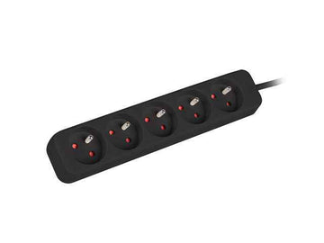Power strip outlets for UPS system, 1m | PS0-05E-0100-IEC-BK | Sockets quantity 5