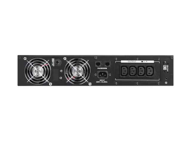 Onduleur rack 19'' Line-Interactive à onde sinusoïdale pure 1000 VA LCD 4x230 V IEC