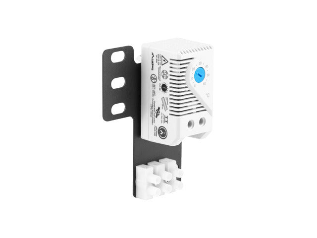 Thermostat de fermeture ak-1505-s 10a pour armoires avec oreille de montage et bloc électrique gris