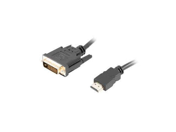 Câble adaptateur vidéo Lanberg CA-HDDV-20CU-0018-BK 1,8 m HDMI Type A (standard) DVI-D Noir