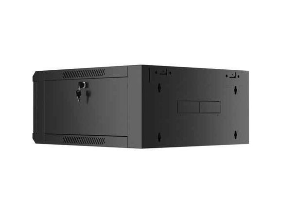 Lanberg | Rack cabinet 19" wall-mounted 4U 600 fast assembly (flat pack) | WFFA-5604-10B | Black