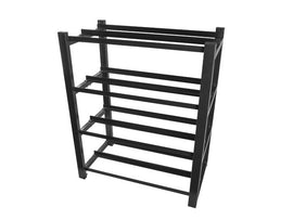 Cadre de batterie pour onduleur 830x454 2 rangées 4 niveaux 8 étagères noir en kit