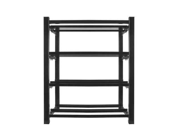 Cadre de batterie pour onduleur 830x454 2 rangées 4 niveaux 8 étagères noir en kit