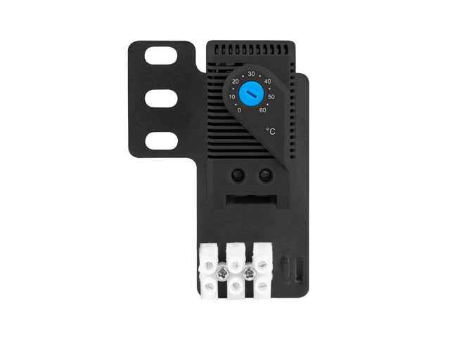 Thermostat de fermeture 10A pour armoires avec œillet de fixation et bloc électrique