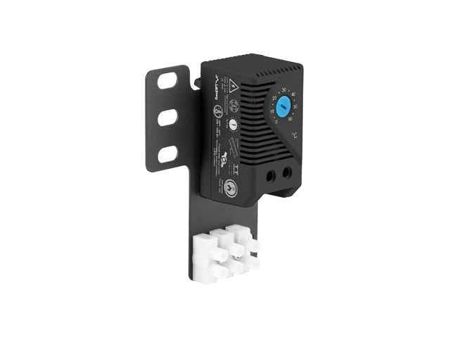 Thermostat de fermeture 10A pour armoires avec œillet de fixation et bloc électrique