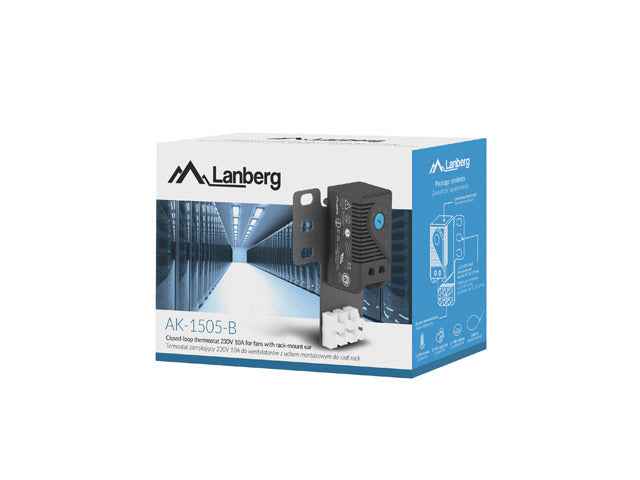 Thermostat de fermeture 10A pour armoires avec œillet de fixation et bloc électrique