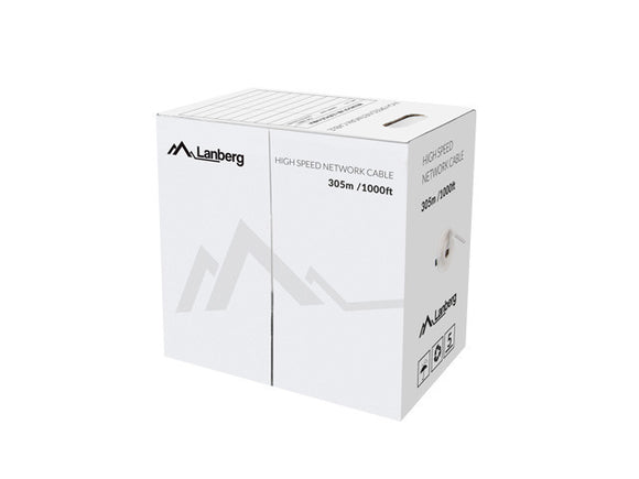 Lanberg LCU6-12CU-0305-S networking cable Grey 305 m Cat6 U/UTP (UTP)