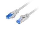 Lanberg | Patch cable - CAT 6a | RJ-45 - male | RJ-45 - male | 3 m | Grey | RAL 7035 | Blue
