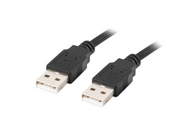 Lanberg CA-USBA-20CU-0018-BK USB cable 1.8m 2.0 USB A Black - 0