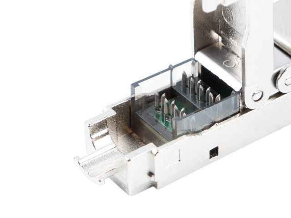 Lanberg Plug 2X RJ45 CAT6A FTP 8P8C Tool-less adapter