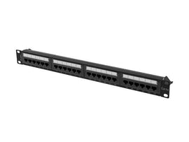 Lanberg | Patch Panel 24 port 1U 19" CAT.6A UTP | PPUA-1024-B | Black