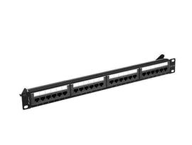 Lanberg | Patch Panel 24 port 1U 19" CAT.6A UTP | PPUA-1024-B | Black