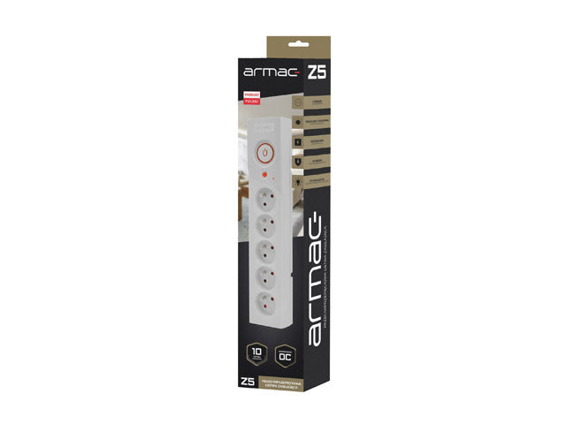 Multiprise z5 15 m 5 x 230 v 10 a z5/15/sz gris