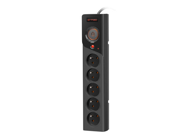 Multiprise z5 3 m 5 x 230 v 10 a z5/30/cz noir