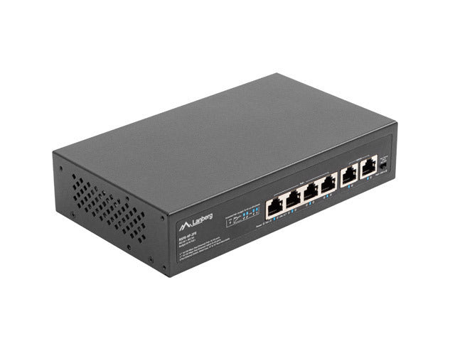 Lanberg Switch PoE+ Rack 10"/19"  RSFE-4P-2FE-60