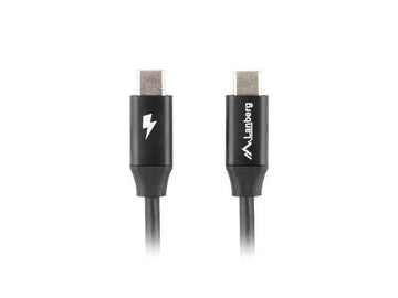Lanberg USB-C 2.0 Cable, Quick Charge 4.0 | CA-CMCM-40CU-0018-BK | USB Type-C to USB Type-C | 1.8 m