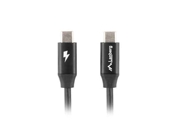 Lanberg USB-C 2.0 Cable, Quick Charge 4.0 | CA-CMCM-40CU-0018-BK | USB Type-C to USB Type-C | 1.8 m