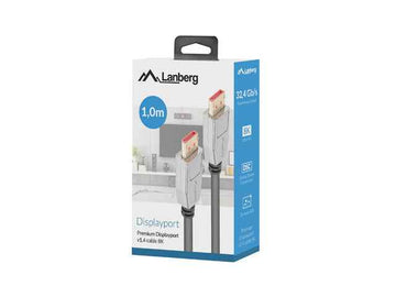 Lanberg DisplayPort M/M Cable 20 PIN V1.4 8K 60HZ | CA-DPDP-20CU-0010-BK | 1 m