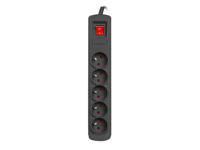 Multiprise parafoudre Bercy 400 1,5 m (5 prises) Noir