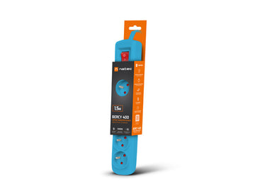 Multiprise parafoudre Bercy 400 1,5 m (5 prises) bleu