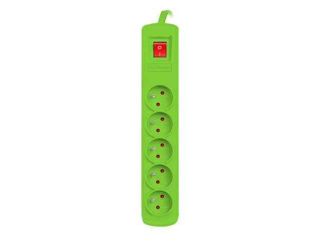 Multiprise parafoudre Bercy 400 1,5 m (5 prises) Vert