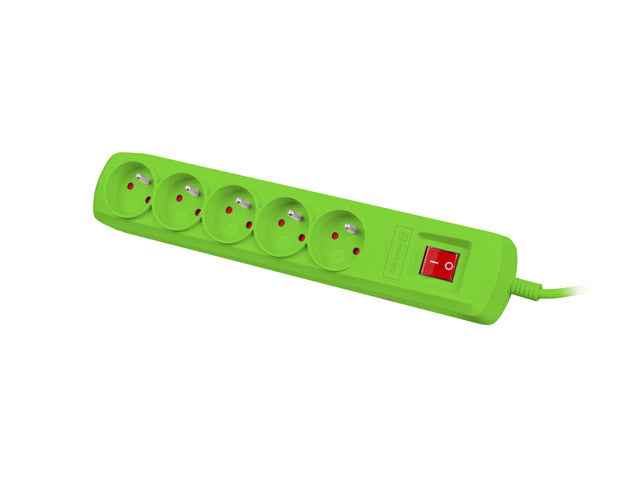Multiprise parafoudre Bercy 400 1,5 m (5 prises) Vert