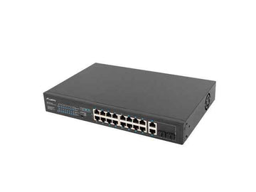 Lanberg Switch rack 19" POE+ 16x 100MB /2X COMBO GIGABIT ETHERNET 250W