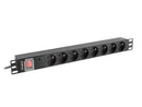 LANBERG PDU 19inch 1U 16A 8x FR 2m