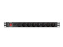 LANBERG POWER STRIP PDU RACK 19" (1U, 16A, 8X 230V PL, 2m)-2