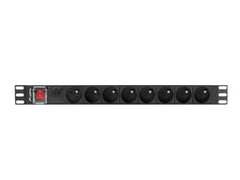 LANBERG POWER STRIP PDU RACK 19" (1U, 16A, 8X 230V PL, 2m) - 0