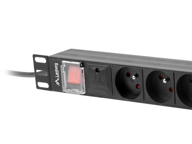 LANBERG POWER STRIP PDU RACK 19" (1U, 16A, 8X 230V PL, 2m)