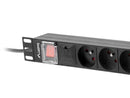 Lanberg Power Distribution Unit (PDU) 19" 1U 16A 2m 8x French Outlets | PDU-08E-0200-BK