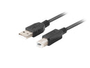 Lanberg CA-USBA-15CU-0010-BK kabel USB 1m 2.0 USB A->USB-B Black