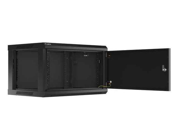 Lanberg | Rack cabinet 19" wall-mount 6U/600x450 for self-assembly with metal door (flat pack) | WF01-6406-00B | Black