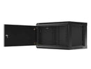 Lanberg | Rack cabinet 19" wall-mount 6U/600x450 for self-assembly with metal door (flat pack) | WF01-6406-00B | Black