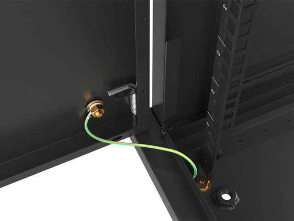 Lanberg | Rack cabinet 19" wall-mount 6U/600x450 for self-assembly with metal door (flat pack) | WF01-6406-00B | Black
