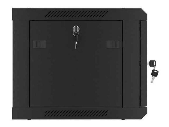 Lanberg | Rack cabinet 19" wall-mount 6U/600x450 for self-assembly with metal door (flat pack) | WF01-6406-00B | Black