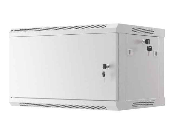 Lanberg | Rack cabinet 19" wall-mount 6U/600x450 for self-assembly with metal door (flat pack) | WF01-6406-00S | Grey