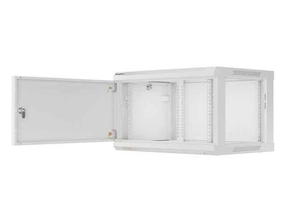 Lanberg | Rack cabinet 19" wall-mount 6U/600x450 for self-assembly with metal door (flat pack) | WF01-6406-00S | Grey