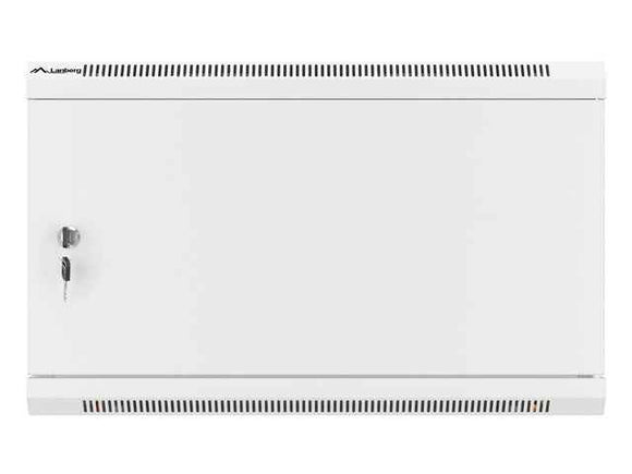 Lanberg | Rack cabinet 19" wall-mount 6U/600x450 for self-assembly with metal door (flat pack) | WF01-6406-00S | Grey