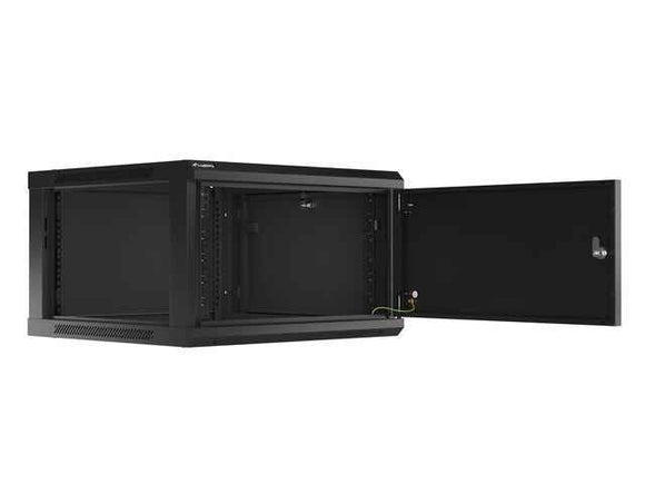 Lanberg WF01-6606-00B rack cabinet 6U Wall mounted rack Black