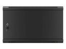 Lanberg WF01-6606-00B rack cabinet 6U Wall mounted rack Black