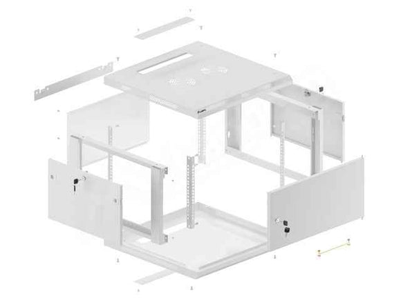 LANBERG Wall mount cabinet 19inch 6U