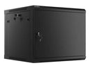 Lanberg | Rack cabinet 19" wall-mount 9U/600x600 (flat pack) for self-assembly with metal door | WF01-6609-00B | Black