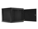 Lanberg | Rack cabinet 19" wall-mount 9U/600x600 (flat pack) for self-assembly with metal door | WF01-6609-00B | Black