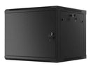 Lanberg | Rack cabinet 19" wall-mount 9U/600x600 (flat pack) for self-assembly with metal door | WF01-6609-00B | Black