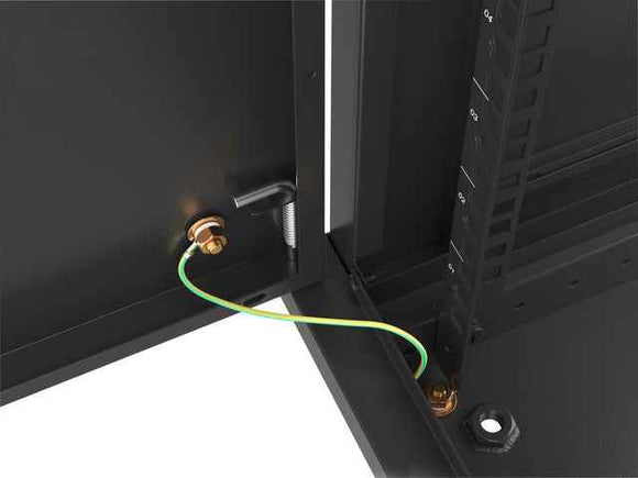 Lanberg | Rack cabinet 19" wall-mount 9U/600x600 (flat pack) for self-assembly with metal door | WF01-6609-00B | Black