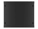 Lanberg | Rack cabinet 19" wall-mount 9U/600x600 (flat pack) for self-assembly with metal door | WF01-6609-00B | Black